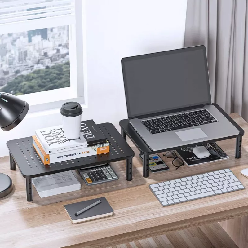 Techly Monitor / Laptop Desk Stand Must, Freestanding, 20 kg, Height adjustment, Must