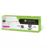 Techly klaasist alus monitorile/sülearvutile, eraldiseisev, 20 kg, 33 cm (13 tolli), 81,3 cm (32 tolli), kõrguse reguleerimine, läbipaistev