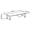 Techly klaasist alus monitorile/sülearvutile, eraldiseisev, 20 kg, 33 cm (13 tolli), 81,3 cm (32 tolli), kõrguse reguleerimine, läbipaistev