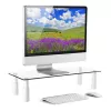 Techly klaasist alus monitorile/sülearvutile, eraldiseisev, 20 kg, 33 cm (13 tolli), 81,3 cm (32 tolli), kõrguse reguleerimine, läbipaistev