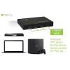 Techly HDMI 4x1 mitmevaatur sujuva lülitiga, HDMI, metall, must, 60 Hz, 1080p, 2,25 Gbit/s