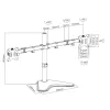 Techly ICA-LCD 2524 monitori kinnitus/alus 81,3 cm (32 tolli) lauale must