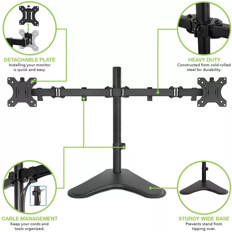 Techly ICA-LCD 2524 monitori kinnitus/alus 81,3 cm (32 tolli) lauale must