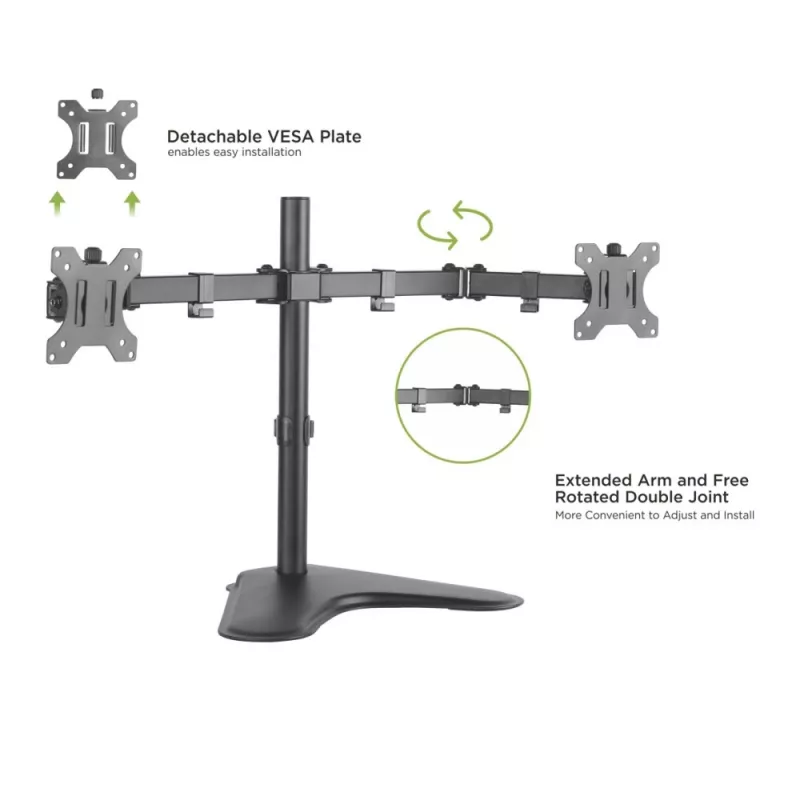 Techly ICA-LCD 2524 monitori kinnitus/alus 81,3 cm (32 tolli) lauale must
