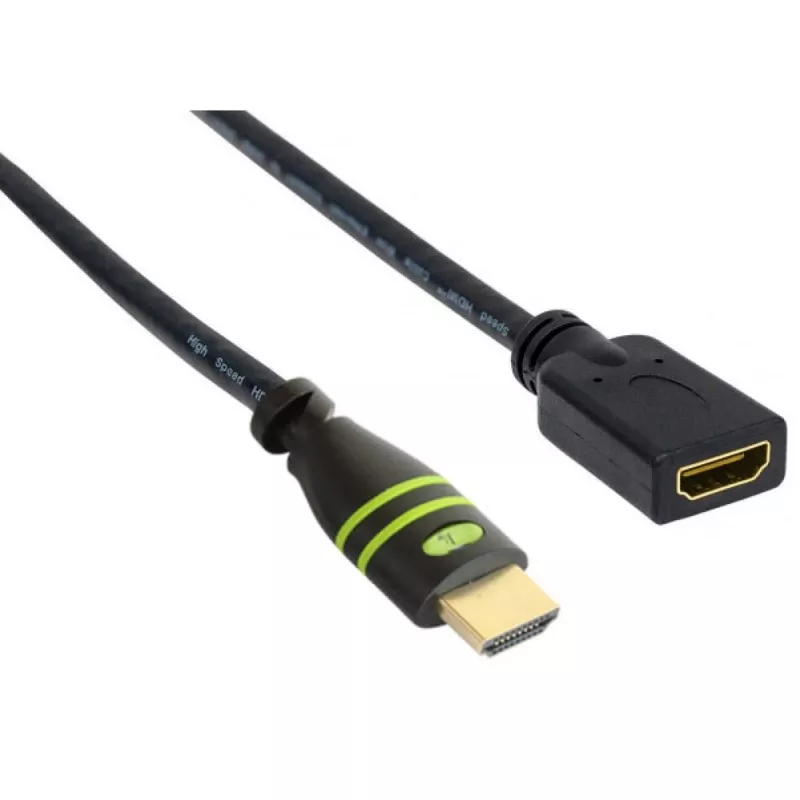 Techly HDMI High Speed koos Ethernet pikenduskaabel 4K 30Hz M/F 1.0 m