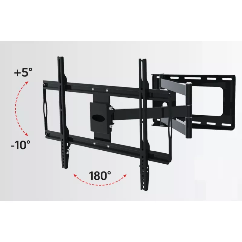 Techly Õhuke seinakinnitus 32-70 tollistele LCD LED-teleritele Must, 81,3 cm (32 tolli), 177,8 cm (70 tolli), 45 kg, 600 x 400 mm, -10 - 5°, Must