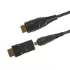 Techly HDMI A/A Micro HDMI AOC fiiberoptiline kaabel 4K 20m, 20 m, HDMI tüüp A (Standard), HDMI tüüp D (Micro), 3D, 18 Gbit/s, Must