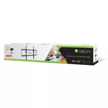 Techly fikseeritud seinakinnitus LED-telerile LCD 40-65 tolli, 165,1 cm (65 tolli), 200 x 200 mm, 600 x 400 mm, -12 - 0°, metall, must