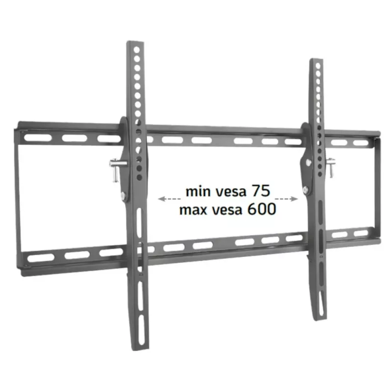 Techly fikseeritud seinakinnitus LED-telerile LCD 40-65 tolli, 165,1 cm (65 tolli), 200 x 200 mm, 600 x 400 mm, -12 - 0°, metall, must