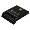 Techly Compact Smart Card Reader/Writer USB-C™ Valge, USB 2.0, 1,5 m, Must, 102 g