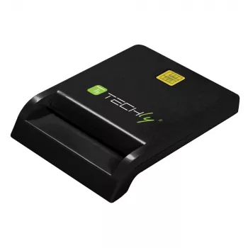 Techly Compact Smart Card Reader/Writer USB-C™ Valge, USB 2.0, 1,5 m, Must, 102 g