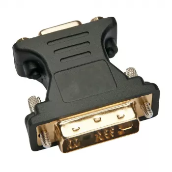 Techly DVI Isane/VGA Emane Analoogvideo Adapter Must, DVI-A, VGA, Must