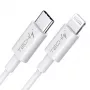 Techly laadimis- ja sünkroonimiskaabel USB-C Lightningule 1 m valge