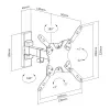 Techly ICA-PLB-400STY 106.7 cm (42 tolli) Must