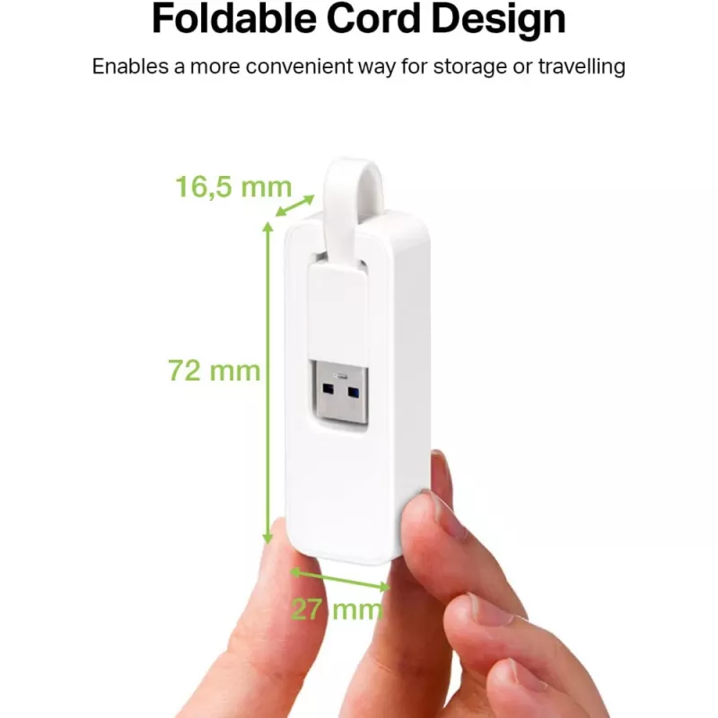 Techly IDATA USB-ETGIGA-3A võrgukaart Ethernet 5000 Mbit/s