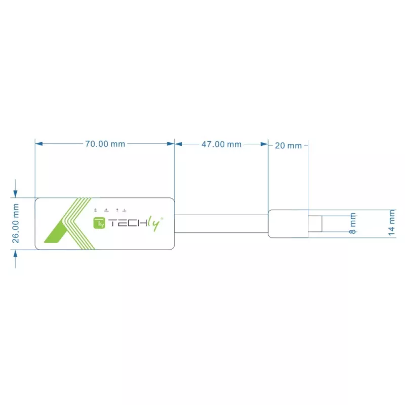 Techly IADAP USB31-ETGIGA3 võrgukaart Ethernet 5000 Mbit/s