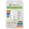 Techly Itaalia pistikuadapter 1 USB-pordiga 5 V / 2,1 A, valge IPW-USB-21EC