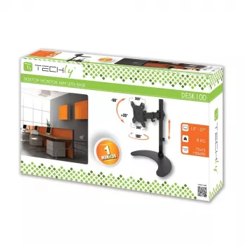 Techly lauaalus ühele monitorile 13–27 tolli, alusega, kõrgus 400 mm, ICA-LCD 3400, 68,6 cm (27 tolli), must