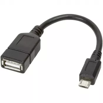 Techly USB2.0 OTG-kaabel A-emane / Micro-B-isane 0,2 m ICOC UOTG-194