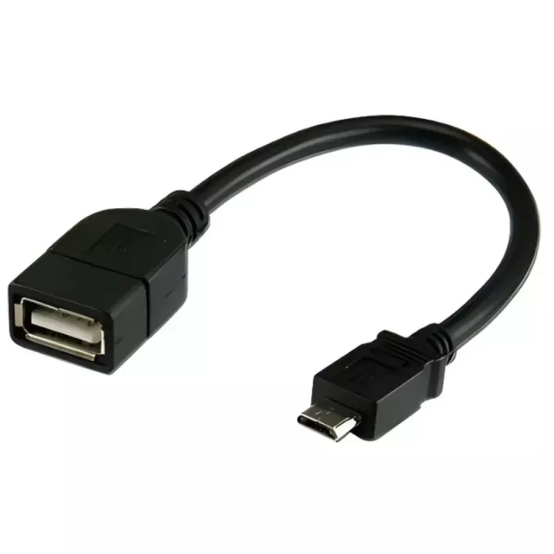 Techly USB2.0 OTG-kaabel A-emane / Micro-B-isane 0,2 m ICOC UOTG-194