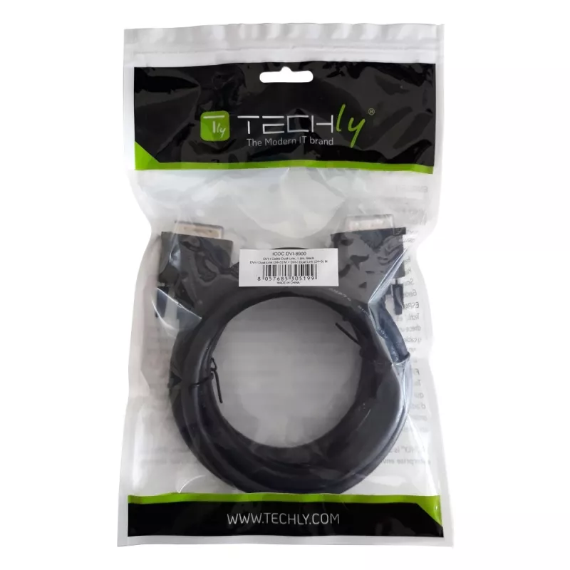 Techly Monitor kaabel DVI Analog Digital M / M Dual Link 1.8 m (DVI-I) ICOC DVI-8900
