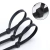 Techly kaabliside nailonist plaaster 100x2,5 mm 100 tk must ISWT-10025-BK