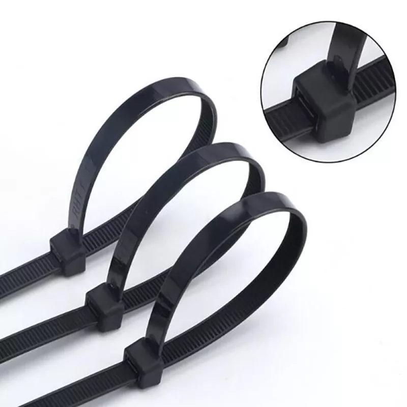 Techly kaabliside nailonist plaaster 100x2,5 mm 100 tk must ISWT-10025-BK