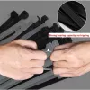 Techly kaabliside nailonist plaaster 100x2,5 mm 100 tk must ISWT-10025-BK