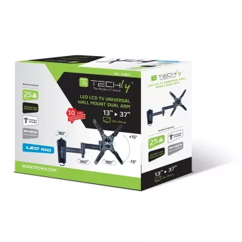 Techly 13-37 LED TV LCD kallutatav seinakinnitus 3 liigendiga Must ICA-LCD 2102
