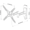 Techly 13-37 LED TV LCD kallutatav seinakinnitus 3 liigendiga Must ICA-LCD 2102