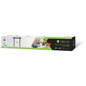 Techly seinale kinnitatav üliõhuke kinnitus LED TV LCD 23-55 must” ICA-PLB 140M