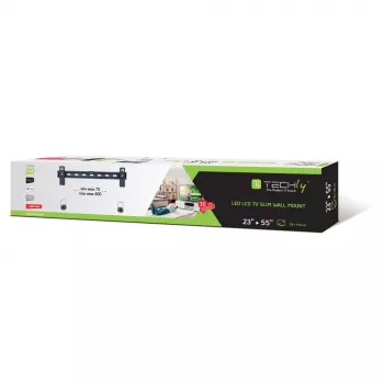 Techly 23-55 seinakinnitus, õhuke fikseeritud tugi LED-telerile, LCD, must” ICA-PLB 139M