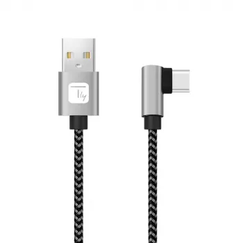 Techly ICOC MU2AC9-005-AL USB-kaabel USB 2.0 0,5 m USB A USB C Must, Hall