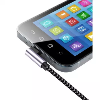 Techly ICOC MU2AC9-005-AL USB-kaabel USB 2.0 0,5 m USB A USB C Must, Hall