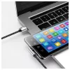 Techly USB-C-isane 2.0 / USB-C-isane nurgaga 3A 1m alumiiniumkaabel