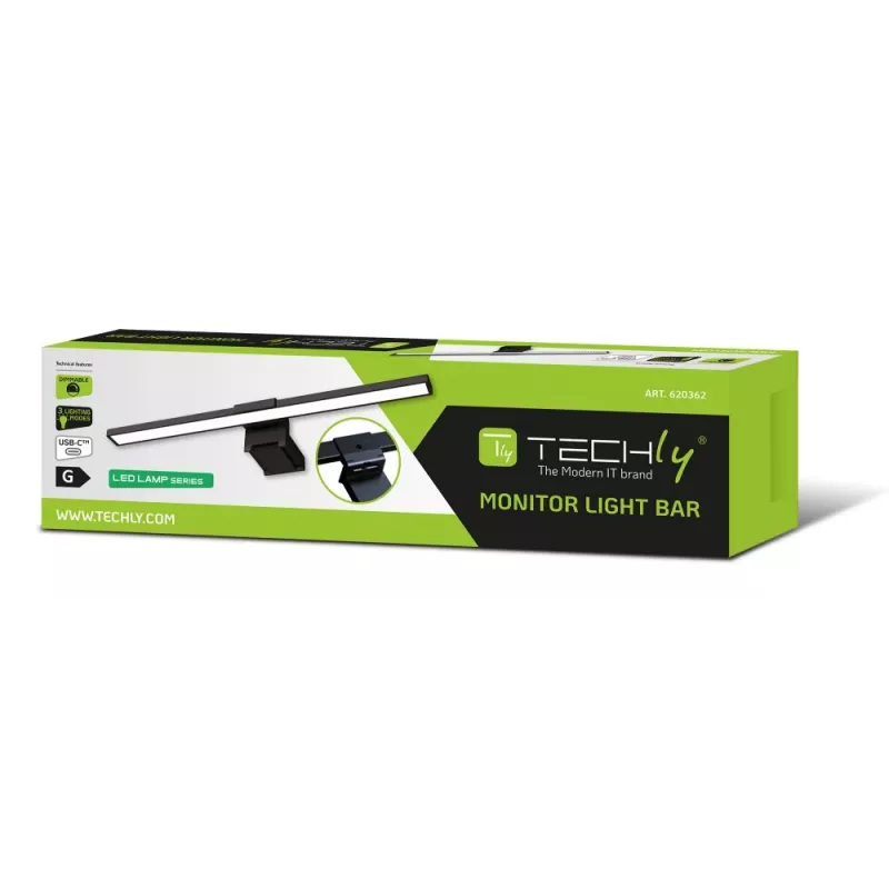 Techly I-LAMP-DSK11 monitorilamp Must 66 250 lm