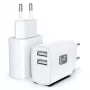 Techly IPW-USB-12W2A mobiilseadme laadija Kõrvaklapid, Kaasaskantav kõlar, Akupank, Nutitelefon, Tahvelarvuti Valge Vahelduvvool Siseruumides