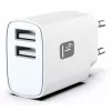Techly IPW-USB-12W2A mobiilseadme laadija Kõrvaklapid, Kaasaskantav kõlar, Akupank, Nutitelefon, Tahvelarvuti Valge Vahelduvvool Siseruumides