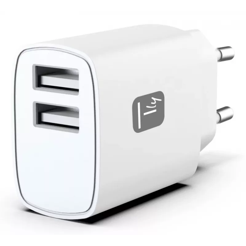 Techly IPW-USB-12W2A mobiilseadme laadija Kõrvaklapid, Kaasaskantav kõlar, Akupank, Nutitelefon, Tahvelarvuti Valge Vahelduvvool Siseruumides