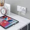 Techly IPW-USB-12W2A mobiilseadme laadija Kõrvaklapid, Kaasaskantav kõlar, Akupank, Nutitelefon, Tahvelarvuti Valge Vahelduvvool Siseruumides