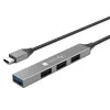Techly IUSB32-HUB4C-3U2SLS sülearvuti dokkimisjaam/portrepiklaator Juhtmega USB 3.2 Gen 1 (3.1 Gen 1) USB-C Hall