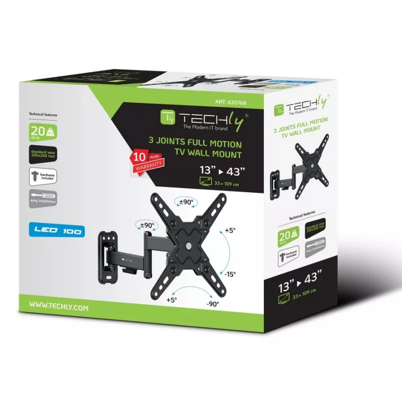 Techly ICA-LCD 422 telerikinnitus/alus 106,7 cm (42 tolli) must