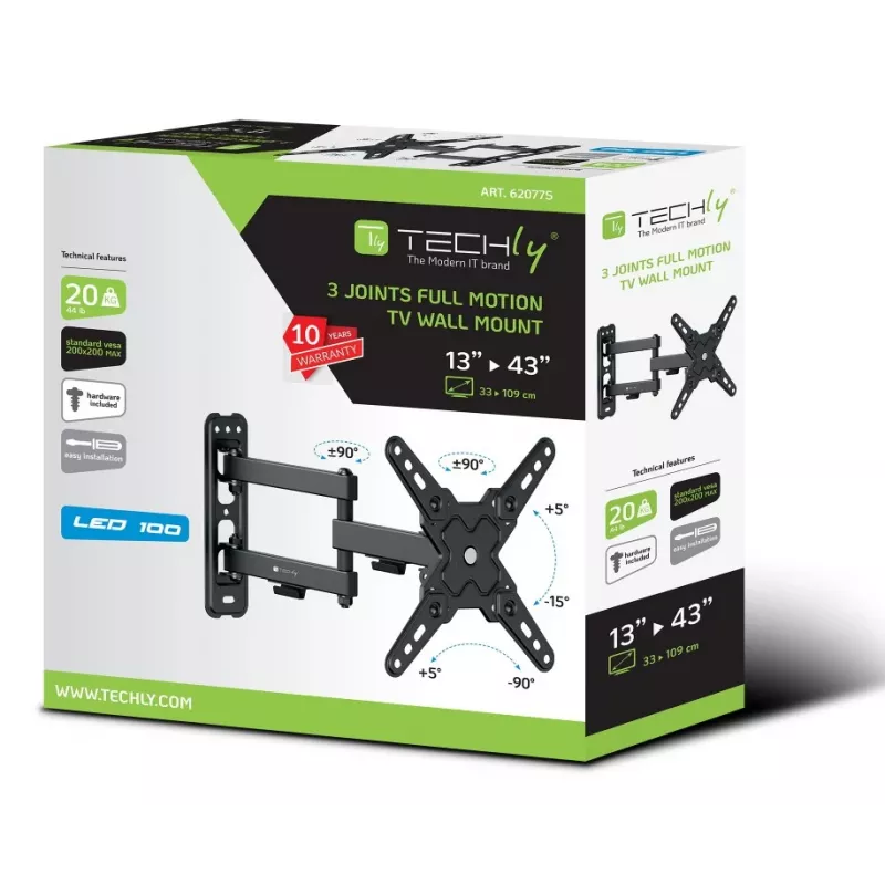 Techly ICA-LCD 423 telerikinnitus/alus 106,7 cm (42 tolli) must