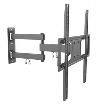 Techly 32–55-tolline täisliigutusega LED-LCD-teleri seinakinnitus, 400 x 400 mm, -15–10°, 10–90°, 180°, teras, must