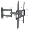 Techly 32–55-tolline täisliigutusega LED-LCD-teleri seinakinnitus, 400 x 400 mm, -15–10°, 10–90°, 180°, teras, must