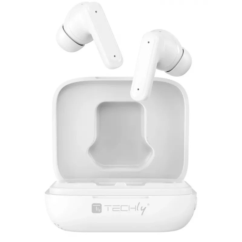 Techly ICC SB-BLT08W kõrvaklapid-peakomplekt Tõeline juhtmevaba stereo (TWS) Kõrvasisesed Kõned/muusika Bluetooth Valge