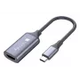 Techly I-USB-VIDEO-C4K videokaabli adapter HDMI Type A (Standard) USB USB-C hõbedane