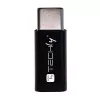 Techly IADAP USBC-MBKT kaabli soovahetusadapter Micro-USB Must