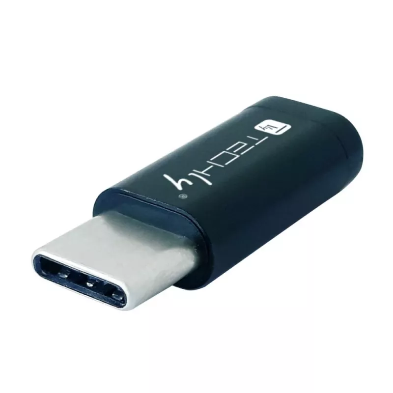 Techly IADAP USBC-MBKT kaabli soovahetusadapter Micro-USB Must