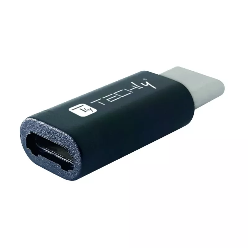 Techly IADAP USBC-MBKT kaabli soovahetusadapter Micro-USB Must